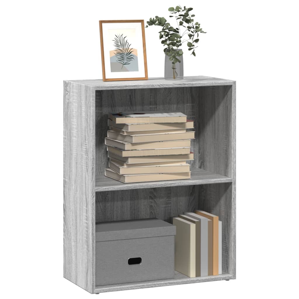 Βιβλιοθήκη Γκρι Sonoma 60x30x77 εκ. από Επεξεργ. Ξύλο - Pakobazaar