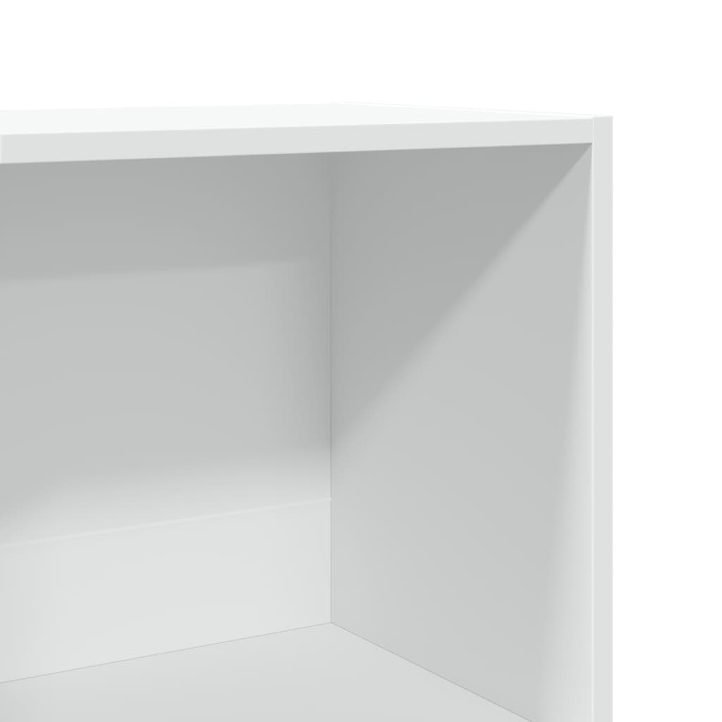 Βιβλιοθήκη Λευκή 60x30x114 εκ. από Επεξεργασμένο Ξύλο - Pakobazaar