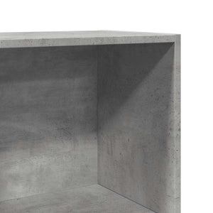 Βιβλιοθήκη Γκρι Σκυροδέματος 60x30x114 εκ. Επεξεργ. Ξύλο