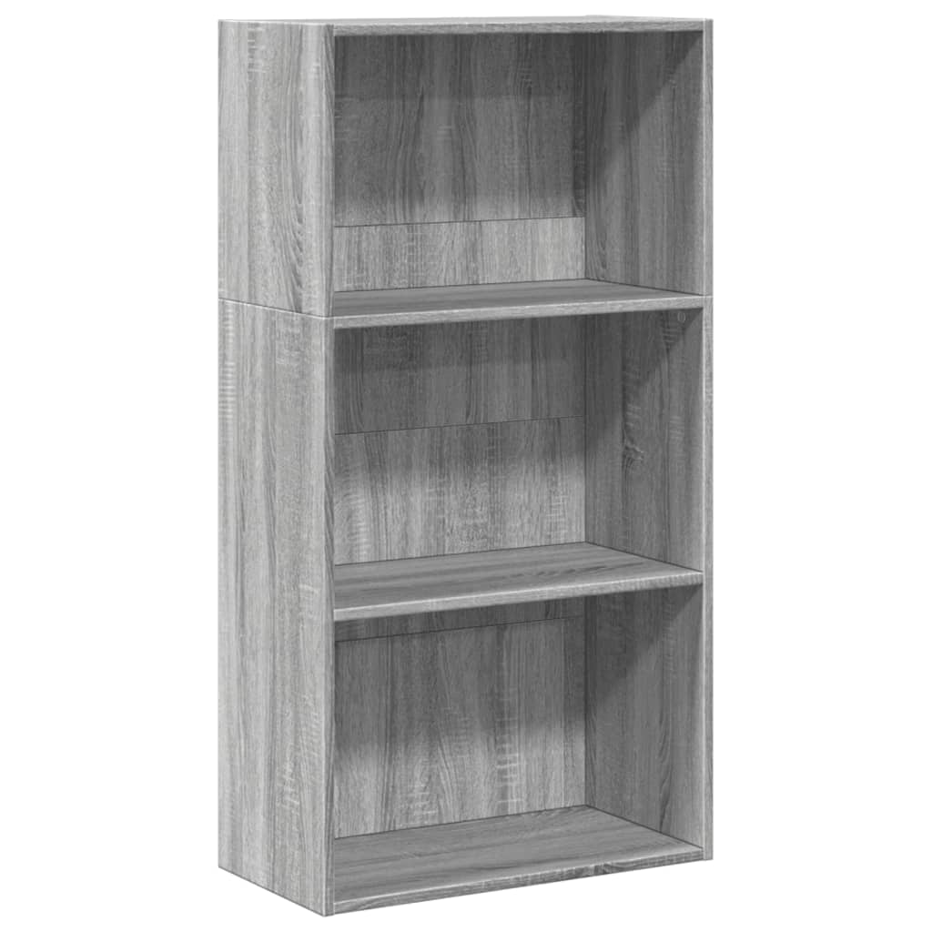 Βιβλιοθήκη Γκρι Sonoma 60x30x114 cm Ξύλινη κατασκευή