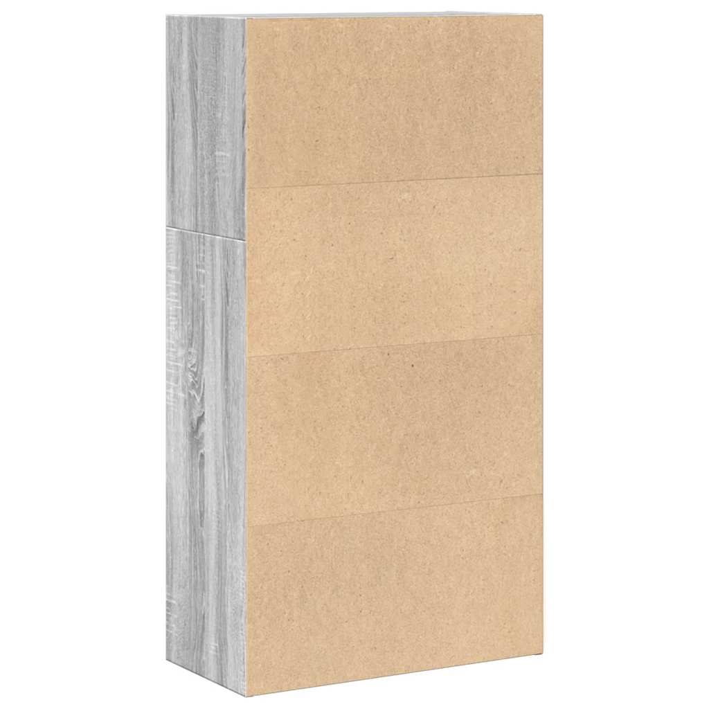 Βιβλιοθήκη Γκρι Sonoma 60x30x114 cm Ξύλινη κατασκευή