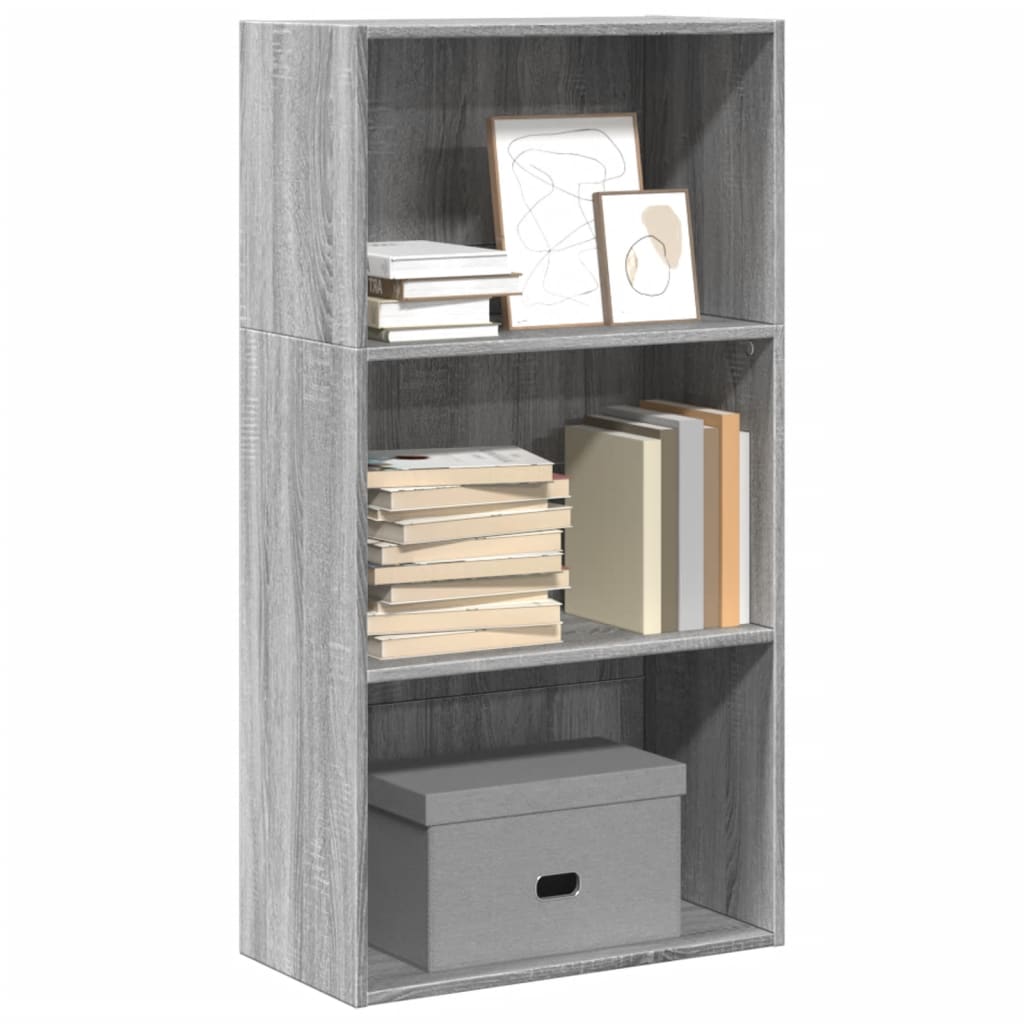 Βιβλιοθήκη Γκρι Sonoma 60x30x114 cm Ξύλινη κατασκευή