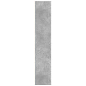 Βιβλιοθήκη Γκρι Σκυροδέματος 60x30x152 εκ. Επεξεργ. Ξύλο - Pakobazaar