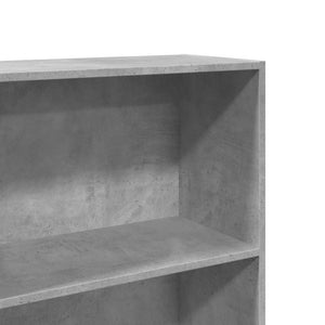 Βιβλιοθήκη Γκρι Σκυροδέματος 60x30x152 εκ. Επεξεργ. Ξύλο - Pakobazaar