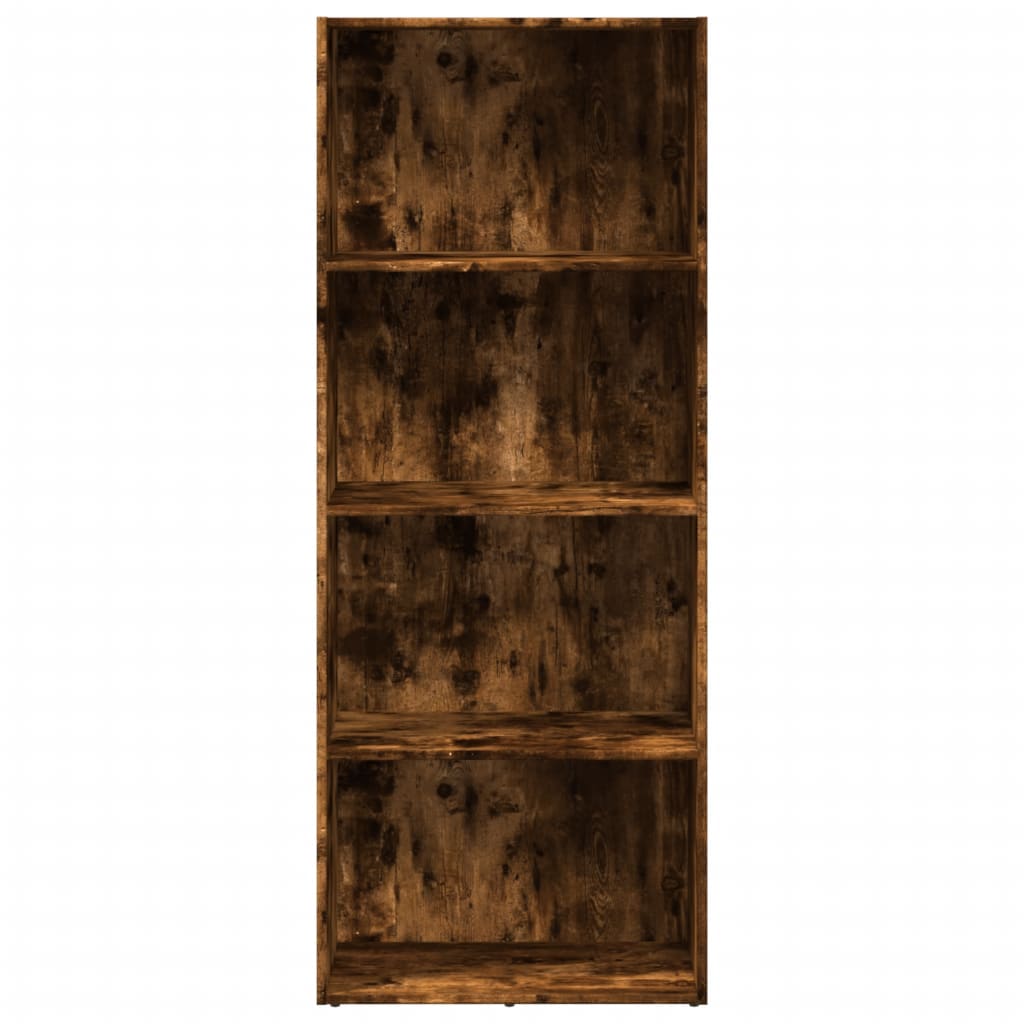 Βιβλιοθήκη Καπνιστή Δρυς 60x30x152 εκ. από Επεξεργασμένο Ξύλο