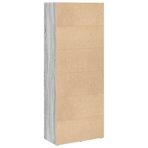 Βιβλιοθήκη Γκρι Sonoma 60x30x152 εκ. από Επεξεργασμένο Ξύλο