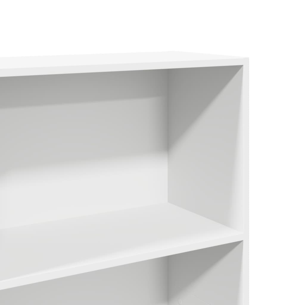 Βιβλιοθήκη Λευκή 60x30x189 εκ. από Επεξεργασμένο Ξύλο