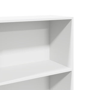 Βιβλιοθήκη Λευκή 60x30x189 εκ. από Επεξεργασμένο Ξύλο