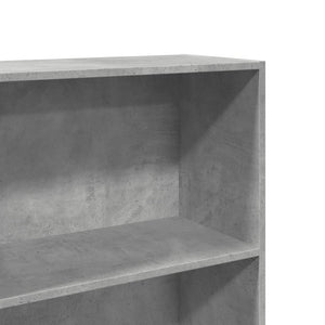 Βιβλιοθήκη Γκρι Σκυροδέματος 60x30x189 εκ. Επεξεργ. Ξύλο - Pakobazaar