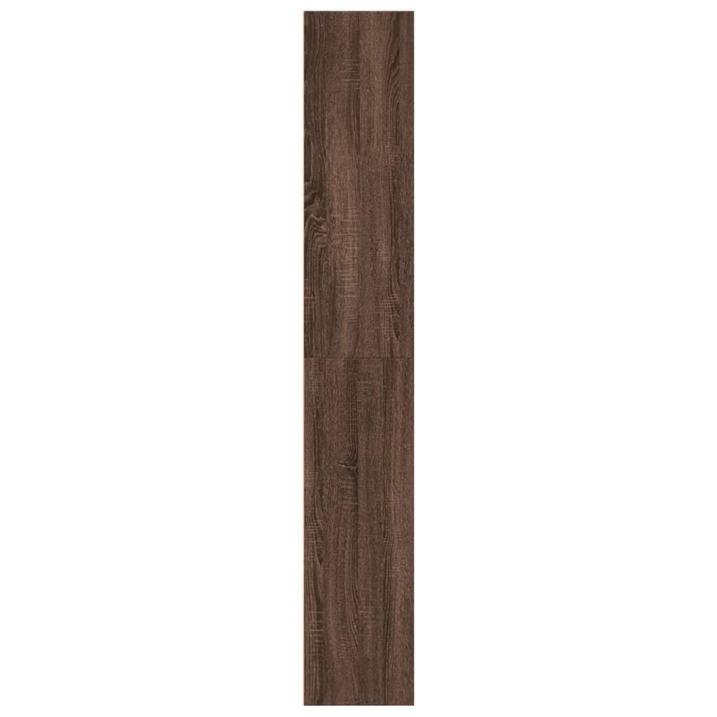 Βιβλιοθήκη καφέ δρυς 60x30x189 εκ. από Επεξεργασμένο Ξύλο