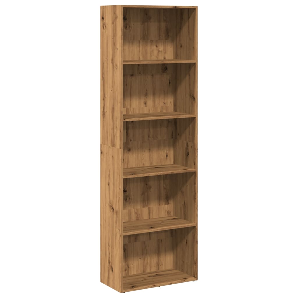 Βιβλιοθήκη Αρτισιανή Δρυς 60x30x189 εκ. από Επεξεργασμένο Ξύλο - Pakobazaar
