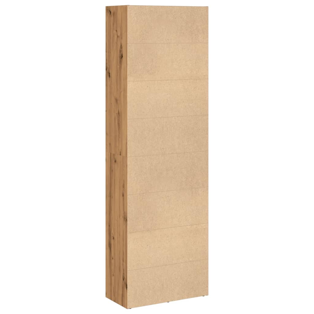 Βιβλιοθήκη Αρτισιανή Δρυς 60x30x189 εκ. από Επεξεργασμένο Ξύλο - Pakobazaar