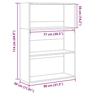 Βιβλιοθήκη Sonoma Δρυς 80x30x114 εκ. από Επεξεργασμένο Ξύλο