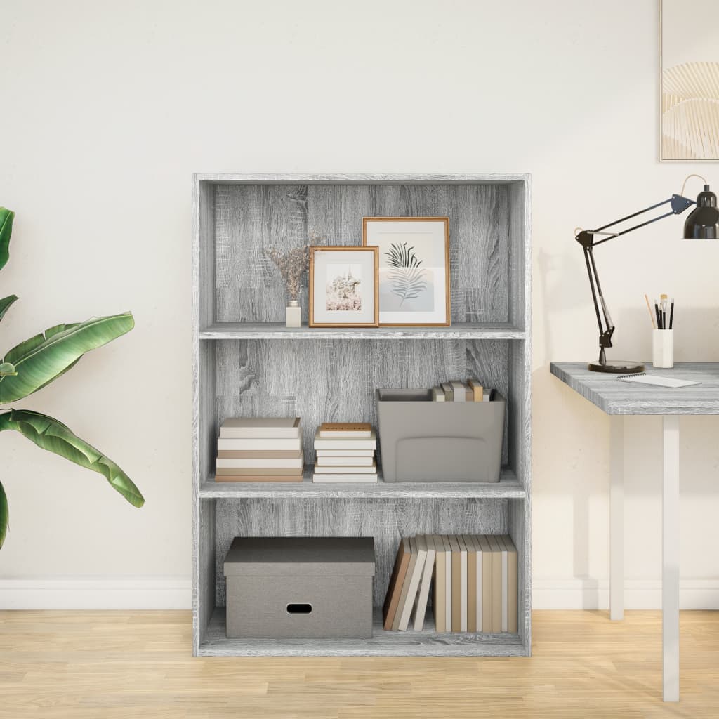 Βιβλιοθήκη Γκρι Sonoma 80x30x114 εκ. από Επεξεργασμένο Ξύλο