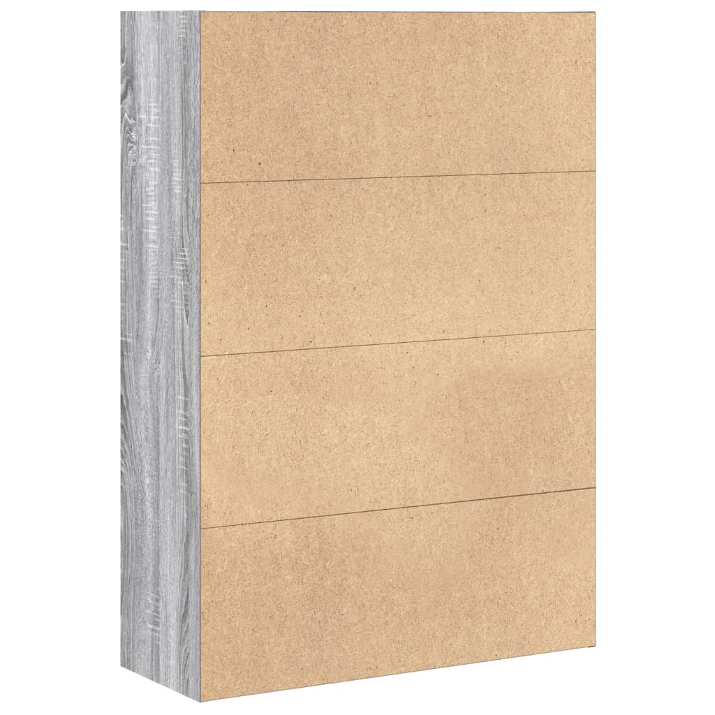 Βιβλιοθήκη Γκρι Sonoma 80x30x114 εκ. από Επεξεργασμένο Ξύλο