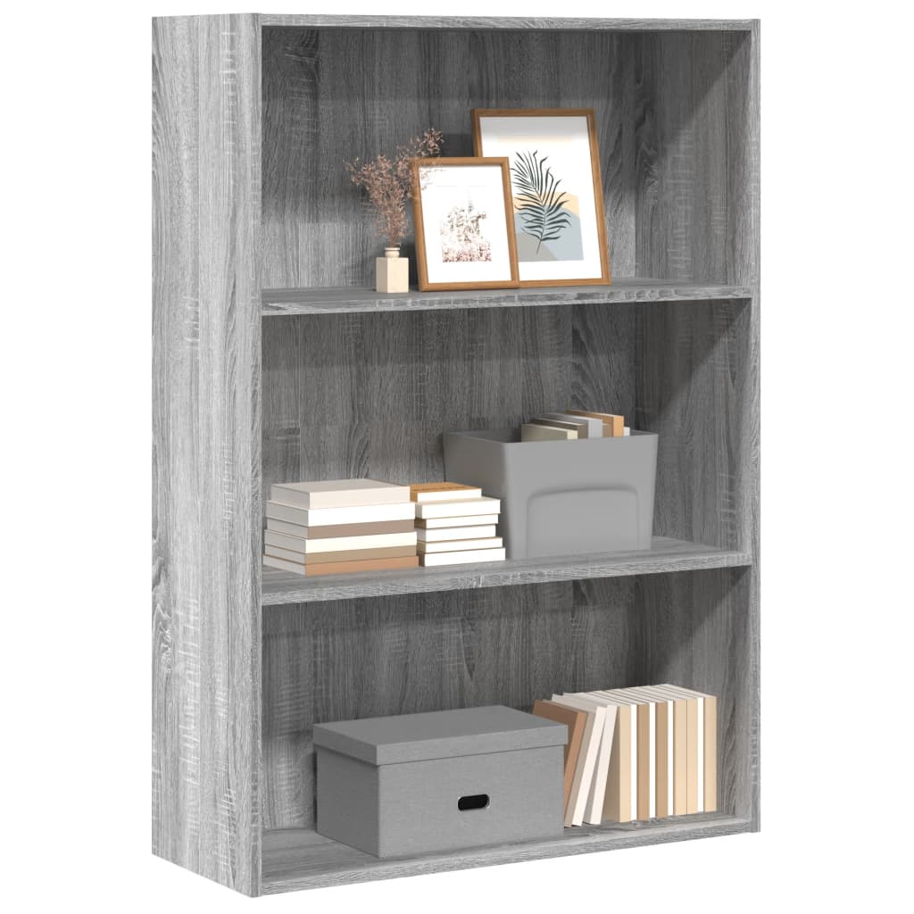 Βιβλιοθήκη Γκρι Sonoma 80x30x114 εκ. από Επεξεργασμένο Ξύλο