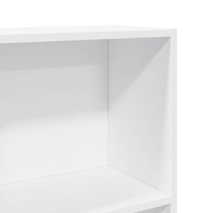 Βιβλιοθήκη Λευκή 80x30x152 εκ. από Επεξεργασμένο Ξύλο - Pakobazaar