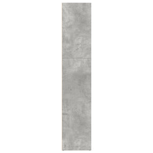 Βιβλιοθήκη Γκρι Σκυροδέματος 80x30x152 εκ. Επεξεργ. Ξύλο