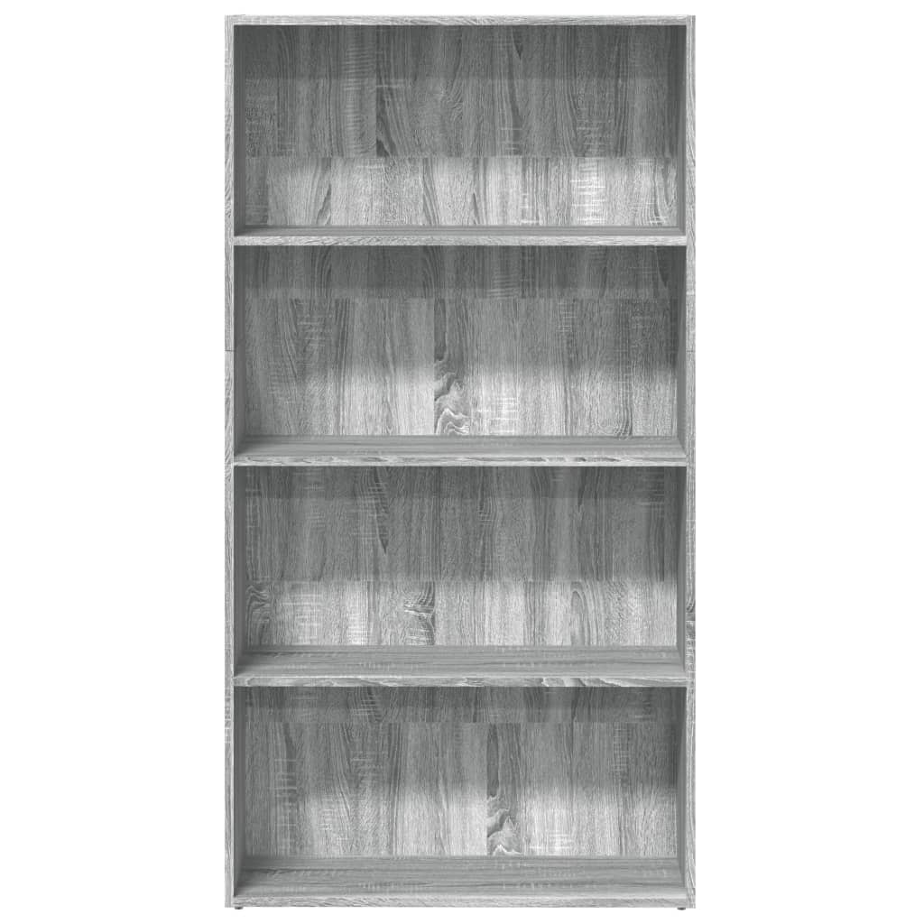 Βιβλιοθήκη Γκρι Sonoma 80x30x152 εκ. από Επεξεργασμένο Ξύλο - Pakobazaar