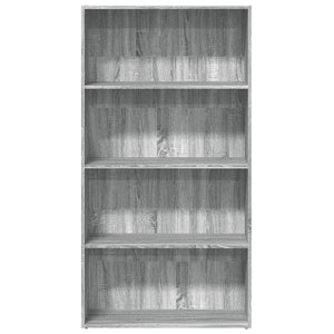 Βιβλιοθήκη Γκρι Sonoma 80x30x152 εκ. από Επεξεργασμένο Ξύλο - Pakobazaar