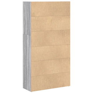Βιβλιοθήκη Γκρι Sonoma 80x30x152 εκ. από Επεξεργασμένο Ξύλο - Pakobazaar