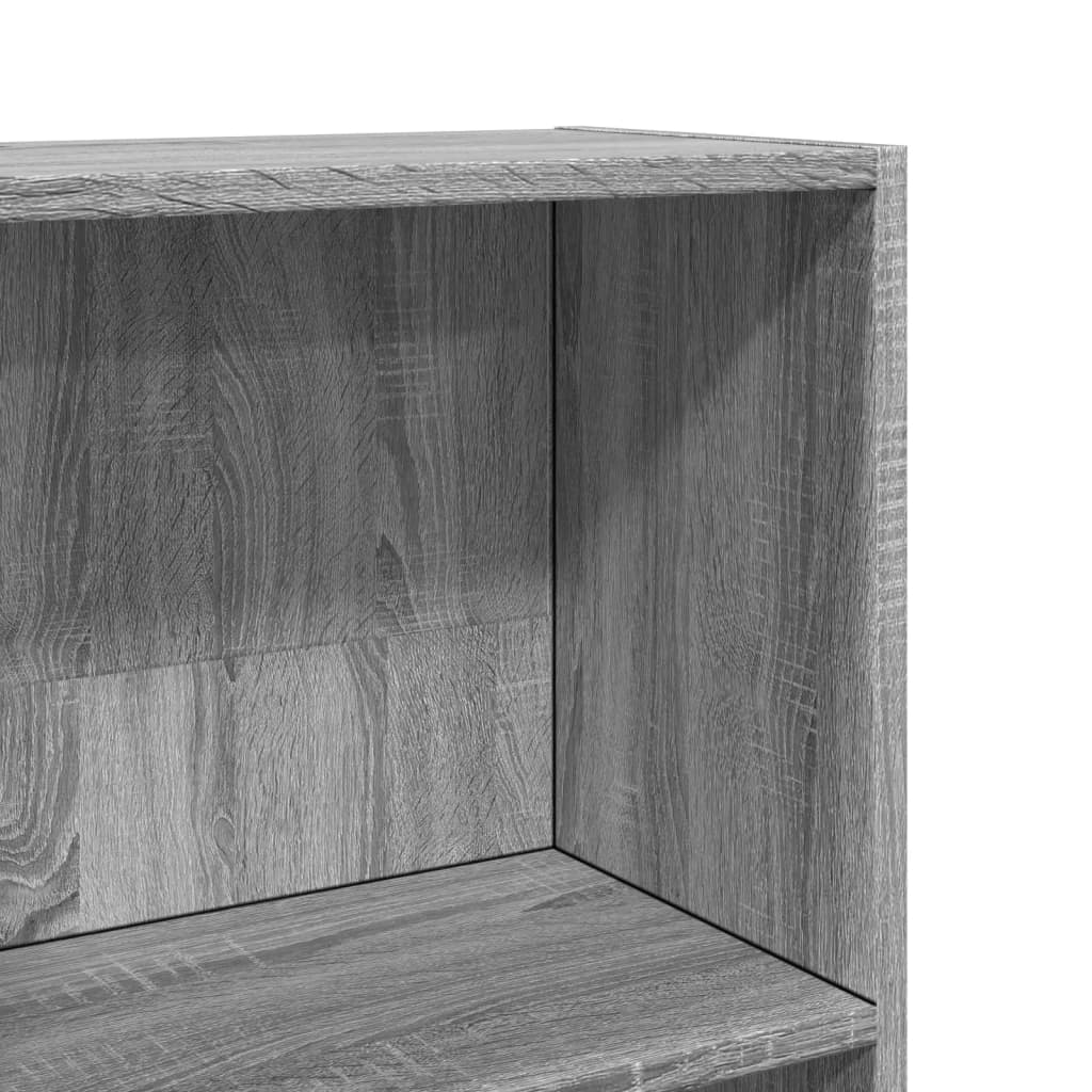 Βιβλιοθήκη Γκρι Sonoma 80x30x152 εκ. από Επεξεργασμένο Ξύλο - Pakobazaar
