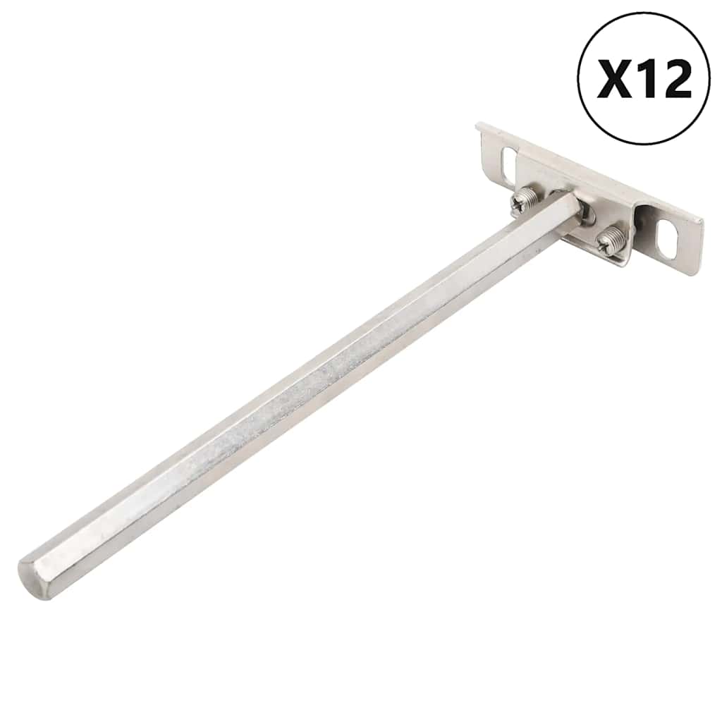 Πλωτά στηρίγματα ραφιών 12 τεμ. Ø12x200 χιλ. Ανθρακοχάλυβας - Pakobazaar