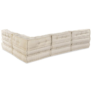 Μονάδα Μοντέρνου Καναπέ Ύφασμα Κρεμ 210 x 140 x 56 εκ.