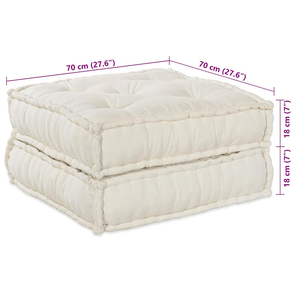 Μοδάτος Καναπές Patchwork 2 pcs Κρεμ 140 x 70 x 36 εκ ύφασμα