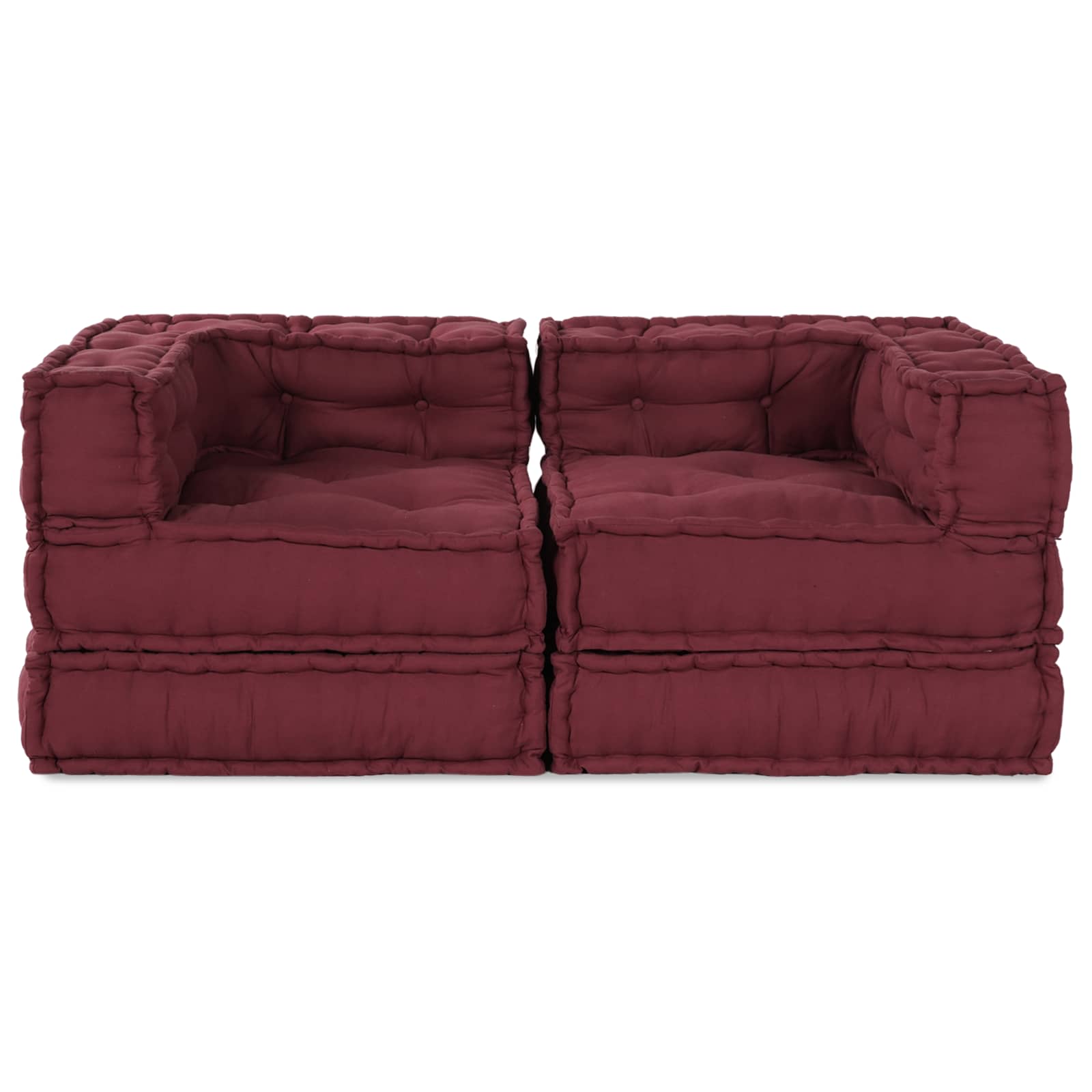 Μονάδα Μοντέρνου Καναπέ 2 pcs Καφετί 140 x 70 x 56 εκ. Ύφασμα - Pakobazaar