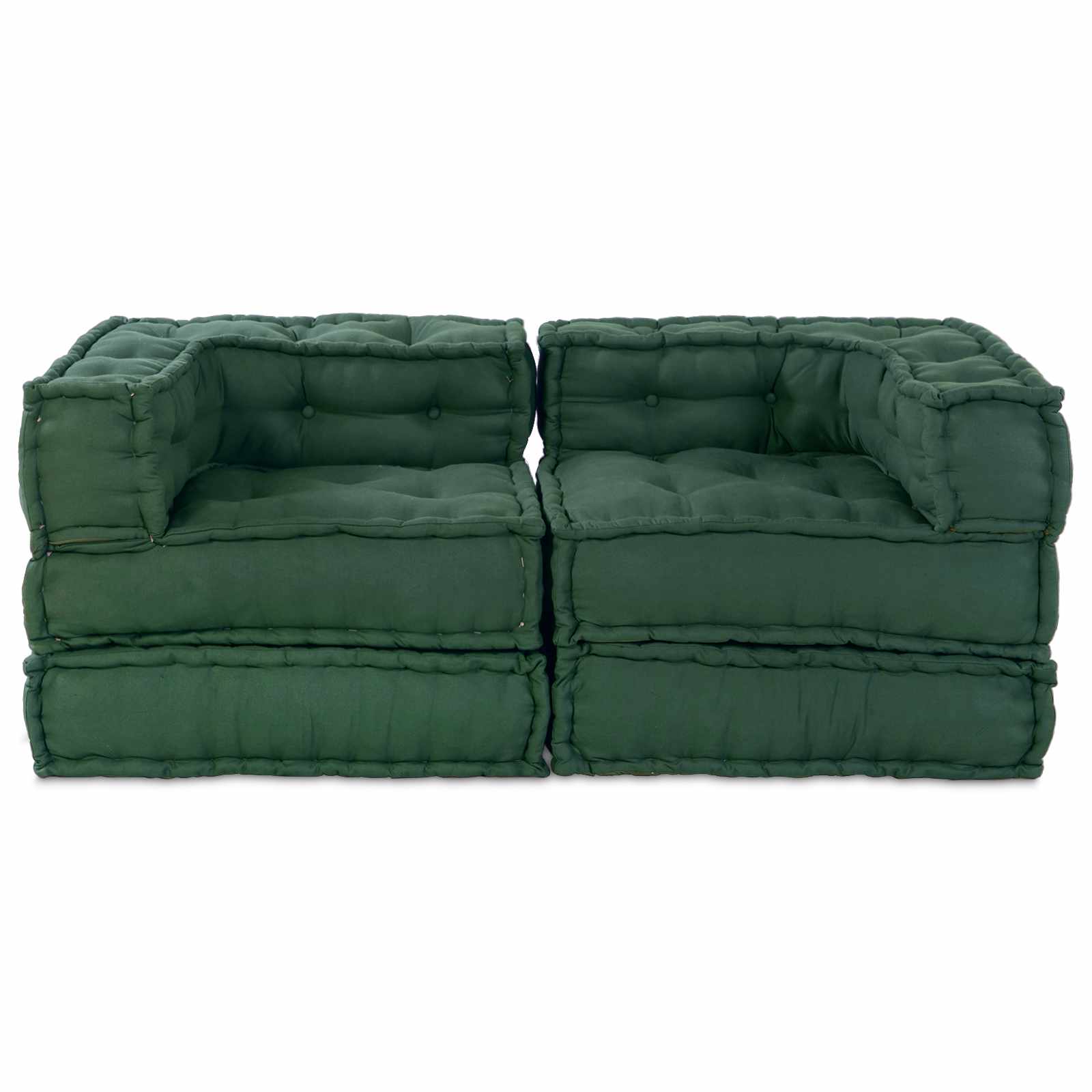 Μονάδα Μοντέρνου Καναπέ 2 pcs Πράσινο 140 x 70 x 56 εκ. Ύφασμα - Pakobazaar