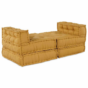 Μονάδα Μοντέρνου Καναπέ 4 pcs Κίτρινο Ύφασμα - Pakobazaar
