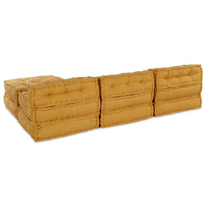 Μονάδα Μοντέρνου Καναπέ 4 pcs Κίτρινο Ύφασμα - Pakobazaar