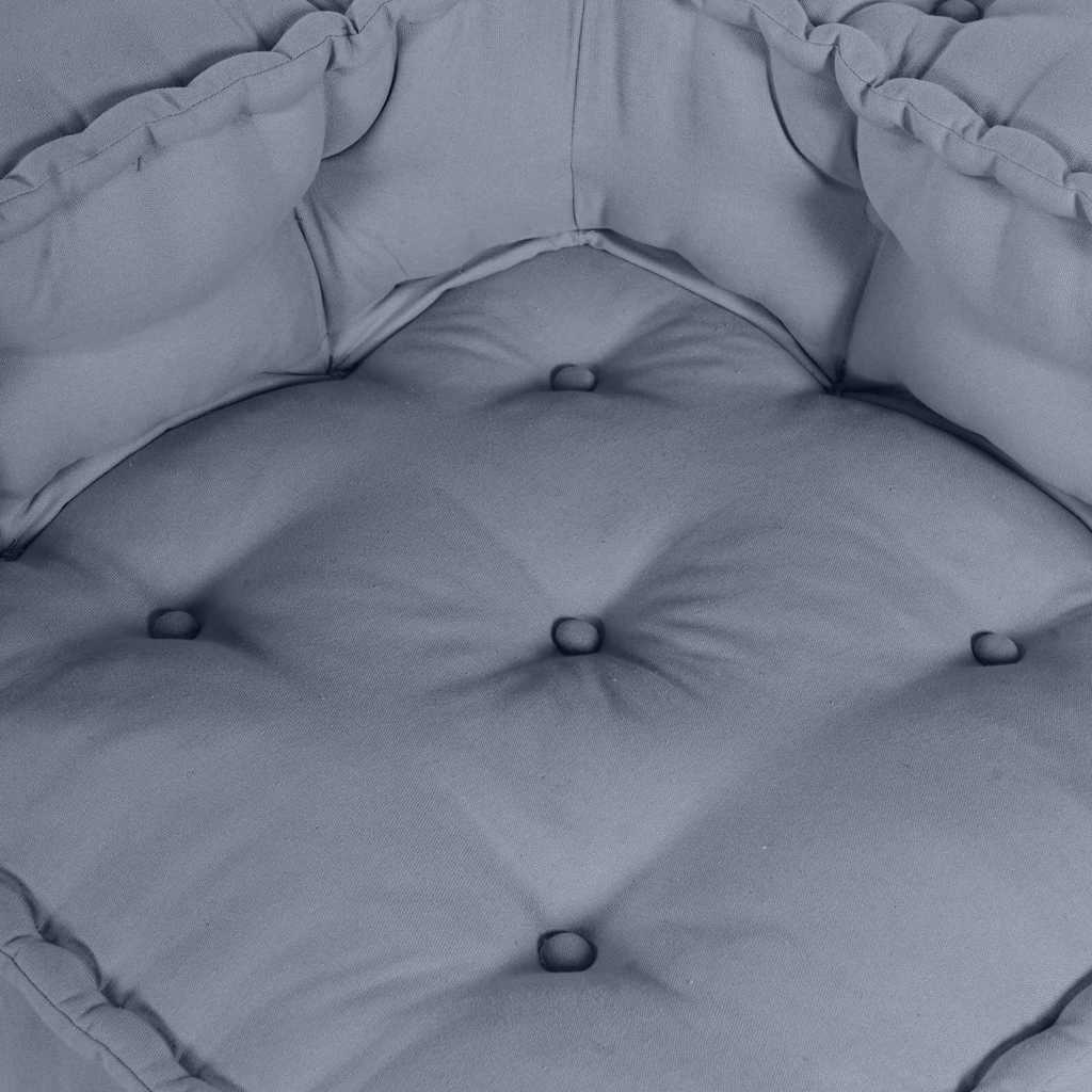 Μοδάτος Καναπές Patchwork 3 pcs Γκρι ύφασμα