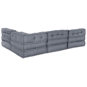 Μονάδα Μοντέρνου Καναπέ Ύφασμα Γκρι 210 x 140 x 56 εκ.