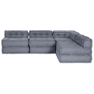 Μονάδα Μοντέρνου Καναπέ Ύφασμα Γκρι 210 x 140 x 56 εκ.