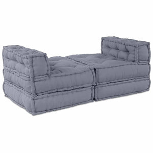 Μονάδα Μοντέρνου Καναπέ Ύφασμα Γκρι 210 x 140 x 56 εκ.