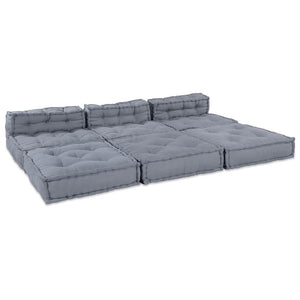 Μονάδα Μοντέρνου Καναπέ Ύφασμα Γκρι 210 x 140 x 56 εκ.