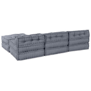 Μονάδα Μοντέρνου Καναπέ Ύφασμα Γκρι 210 x 140 x 56 εκ.
