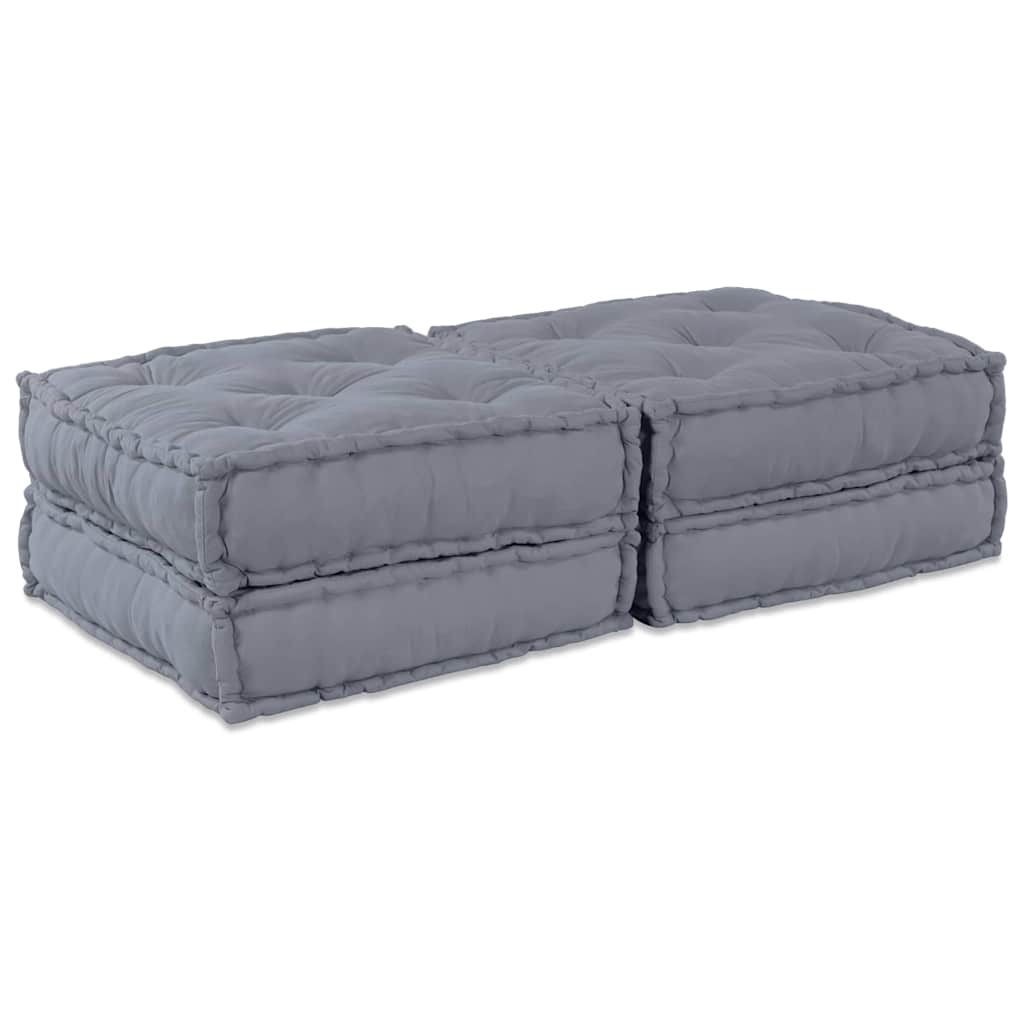 Μονάδα Μοντέρνου Καναπέ 2 pcs Γκρι 140 x 70 x 36 εκ Ύφασμα