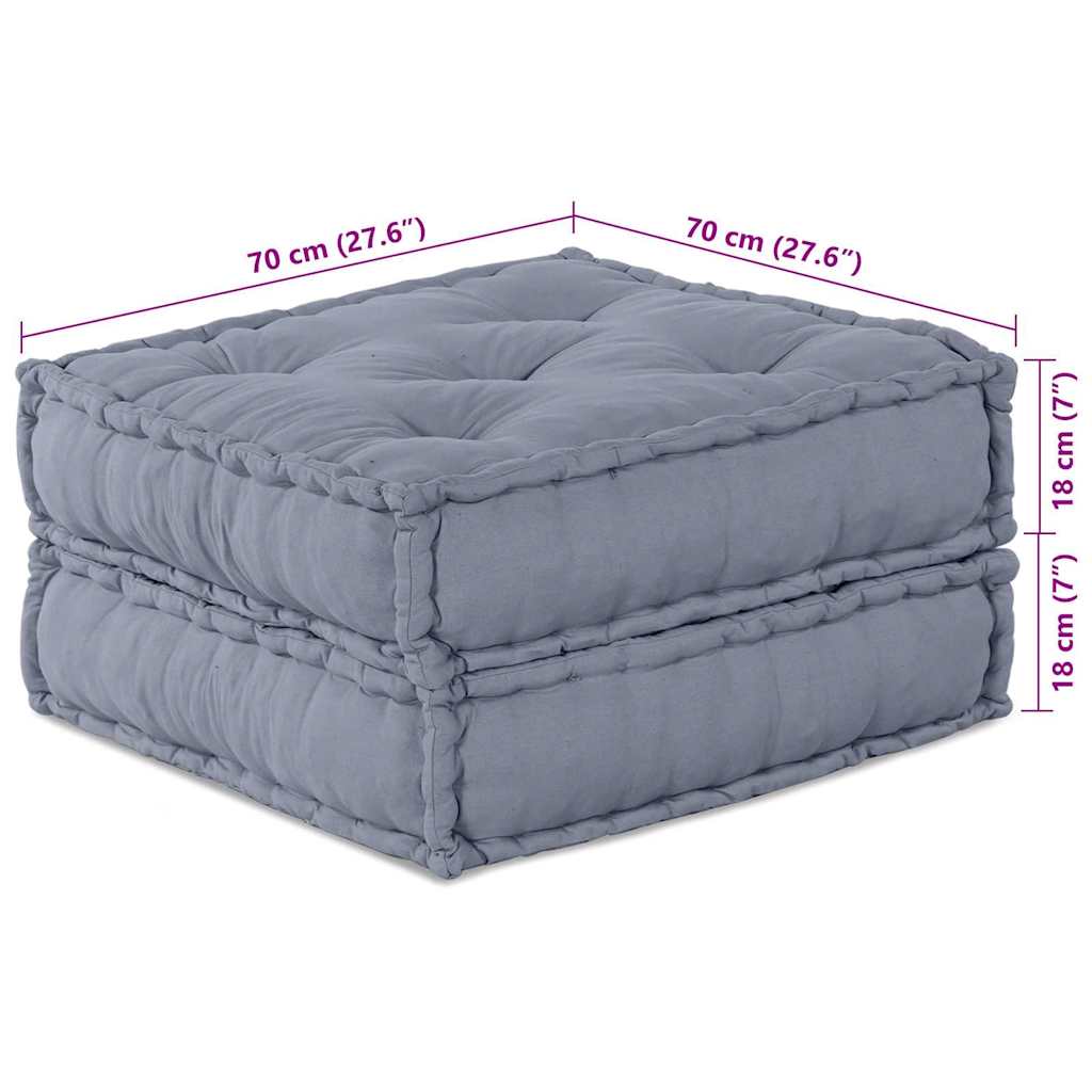 Μονάδα Μοντέρνου Καναπέ 2 pcs Γκρι 140 x 70 x 36 εκ Ύφασμα