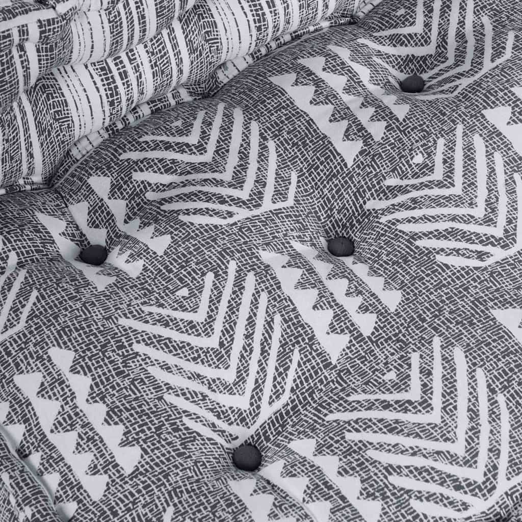 Αρθρωτός Καναπές 4 pcs Εκτύπωση Γκρι ύφασμα - Pakobazaar