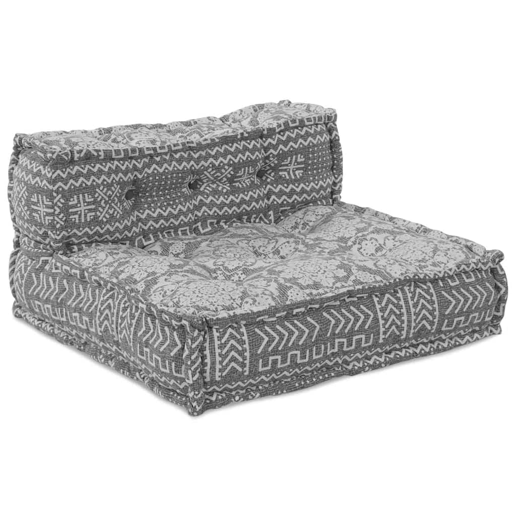 Μοδάτος Καναπές Patchwork 4 pcs Ανοιχτό γκρι ύφασμα