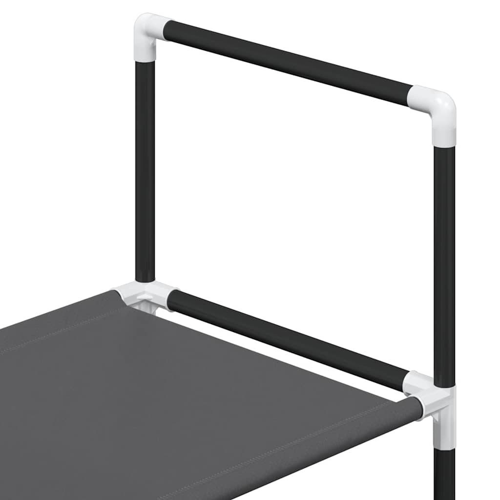 Ράφι παπουτσιών 4 επιπέδων μαύρο 44x28x77 cm μη υφασμένο ύφασμα - Pakobazaar