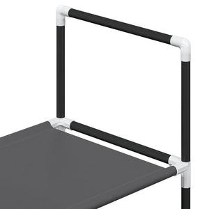 Ράφι παπουτσιών 4 επιπέδων μαύρο 44x28x77 cm μη υφασμένο ύφασμα - Pakobazaar