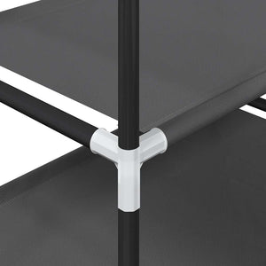 Ράφι παπουτσιών 4 επιπέδων μαύρο 44x28x77 cm μη υφασμένο ύφασμα - Pakobazaar