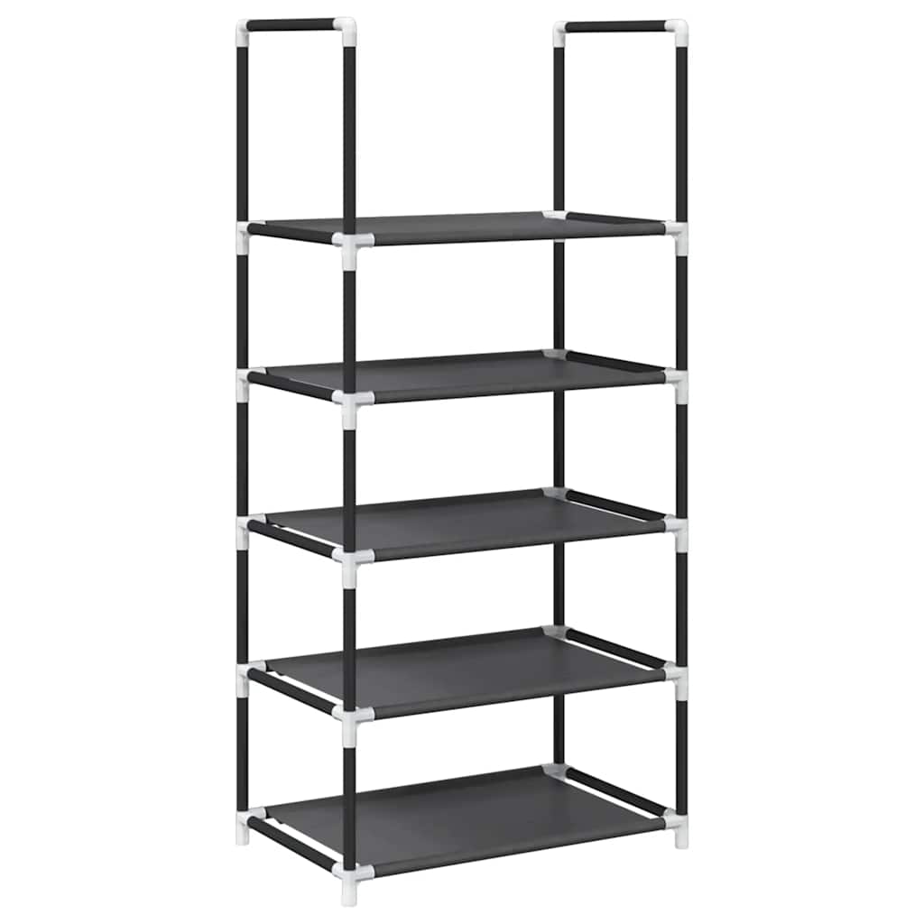 Ράφι παπουτσιών 5 επιπέδων μαύρο 44x28x94 cm μη υφασμένο ύφασμα