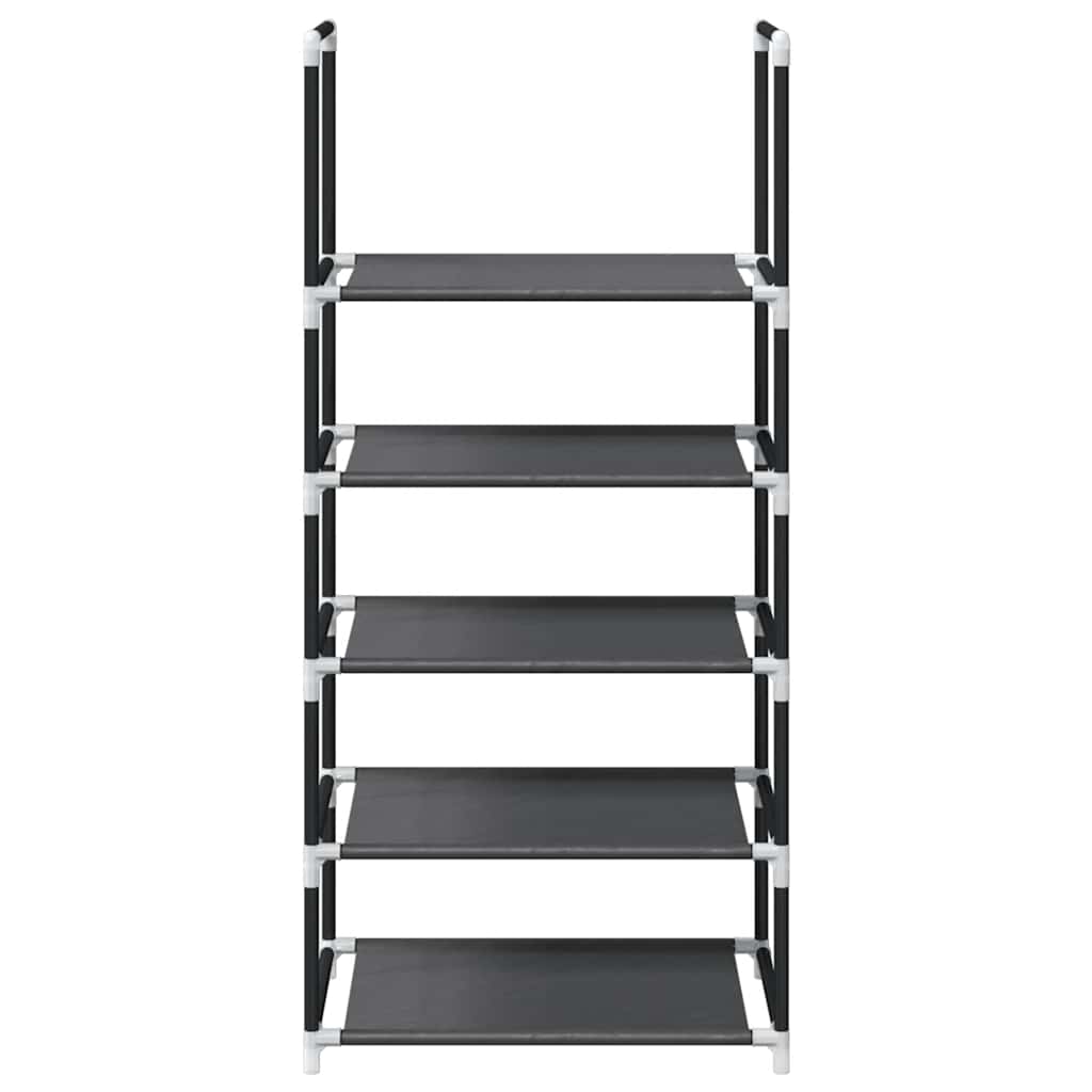 Ράφι παπουτσιών 5 επιπέδων μαύρο 44x28x94 cm μη υφασμένο ύφασμα