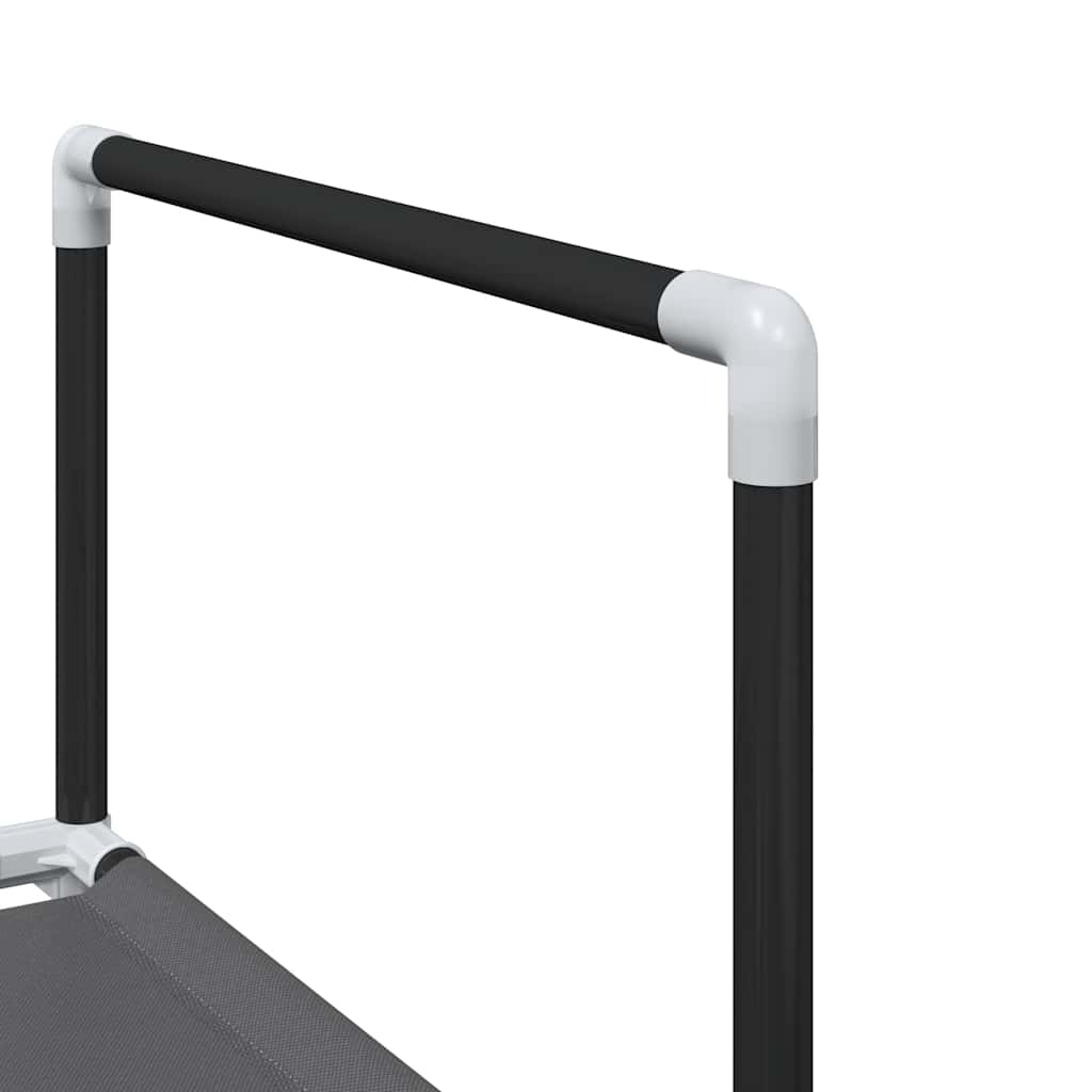 Ράφι παπουτσιών 8-βαθμίδων μαύρο 44x28x145cm μη υφασμένο ύφασμα