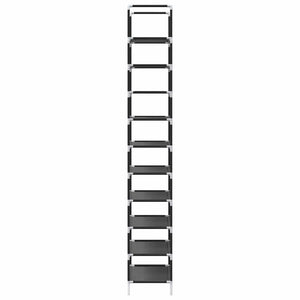 Ράφι παπουτσιών 10 επιπέδων μαύρο 44x28x180 cm - Pakobazaar
